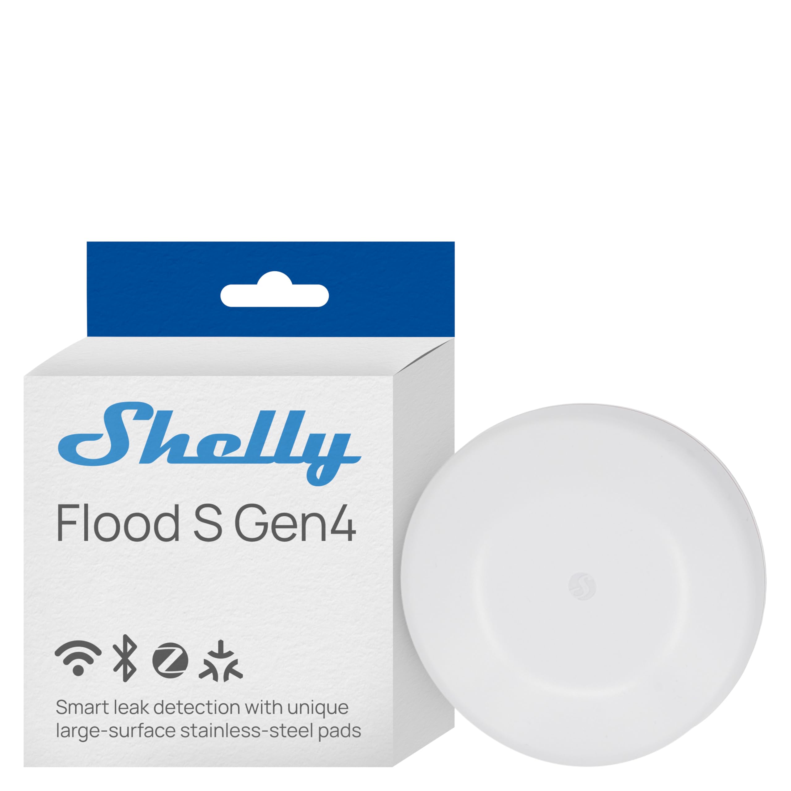 Shelly Flood Gen4 - Sensor de Inundación Inteligente Wi-Fi, Zigbee y Matter