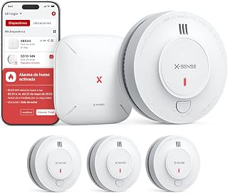 X-Sense Detector de Humo Conectado SD11-MR31 con Estación Base SBS50